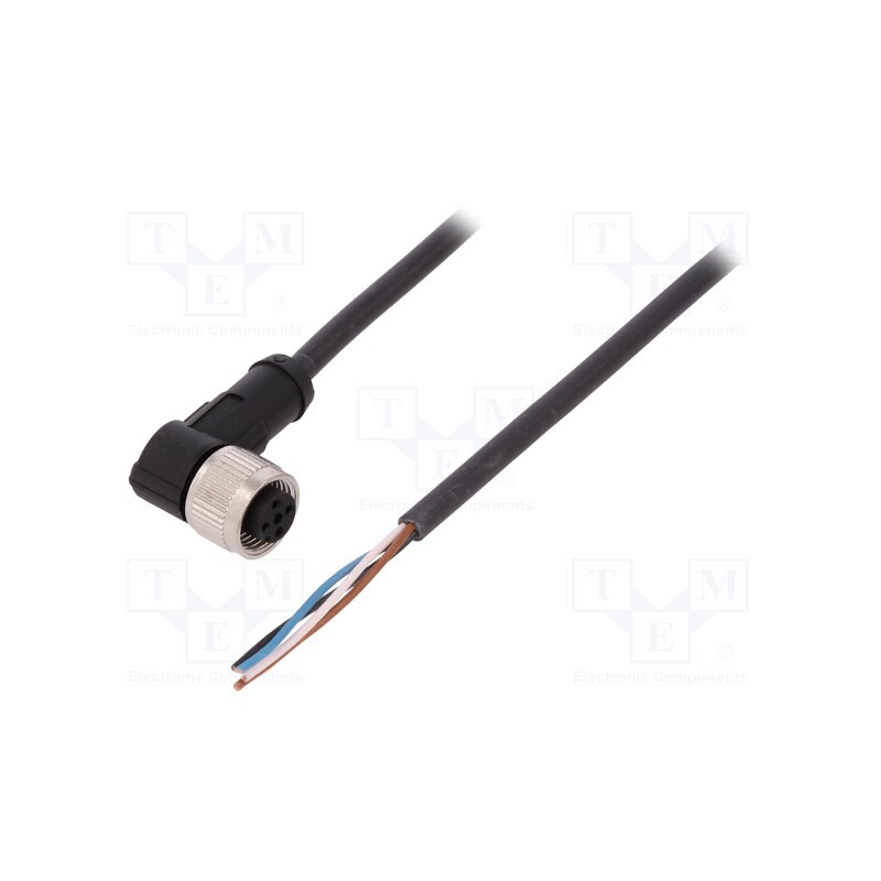 1 pcs x LAPP - AB-C4-5,0PUR-M12FA - Connection lead, M12, PIN: 4, angled, 5m, plug, 250VAC, 4A, -25÷80°C