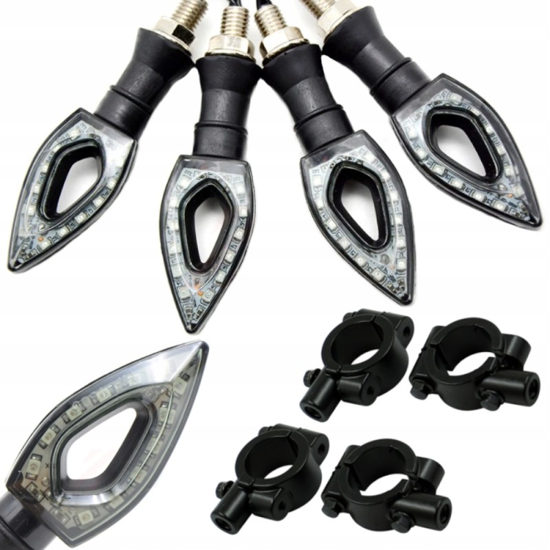 4x turn signal indicators for quad bike clamps