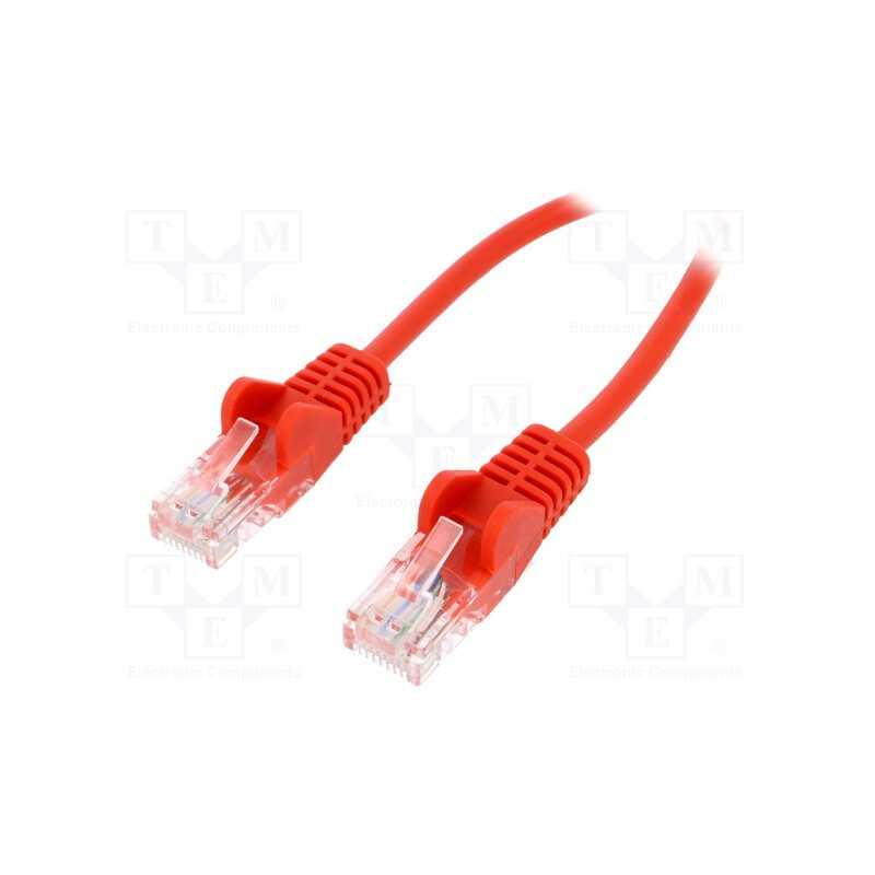 1 pcs x Goobay - 68441 - Patch cord, U/UTP, 6, stranded, CCA, PVC, red, 1m, 24AWG