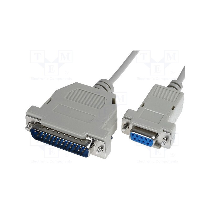 1 pcs x BQ CABLE - CABLE-121 - Cable, D-Sub 25pin plug,D-Sub 9pin socket, Len: 3m, snapped-in