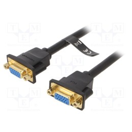 1 pcs x VENTION - DAHBF - Cable, D-Sub 15pin HD plug,both sides, black, 1m, Core: Cu, 30AWG