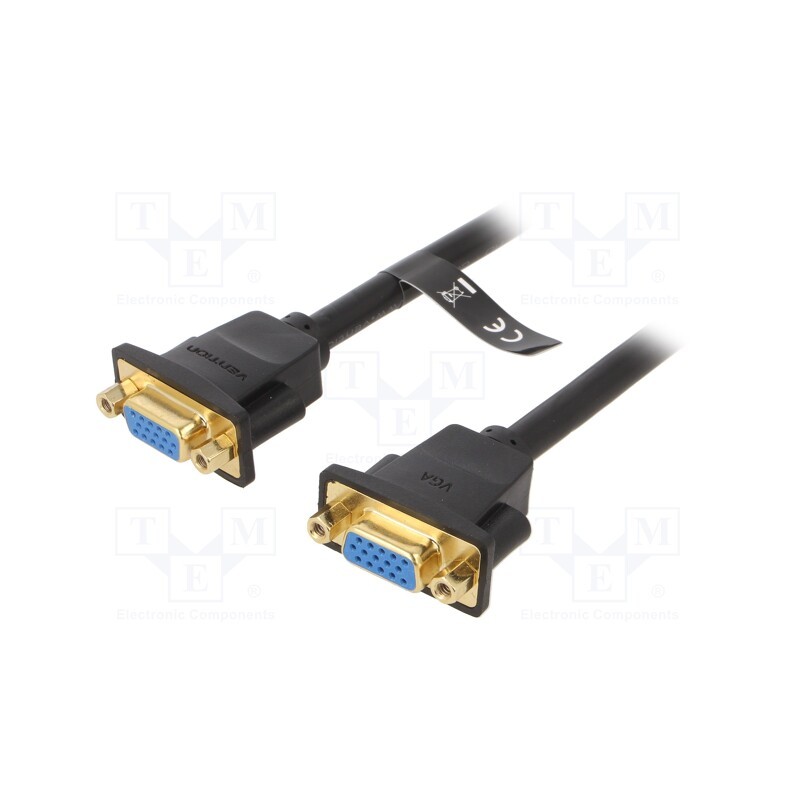 1 pcs x VENTION - DAHBF - Cable, D-Sub 15pin HD plug,both sides, black, 1m, Core: Cu, 30AWG