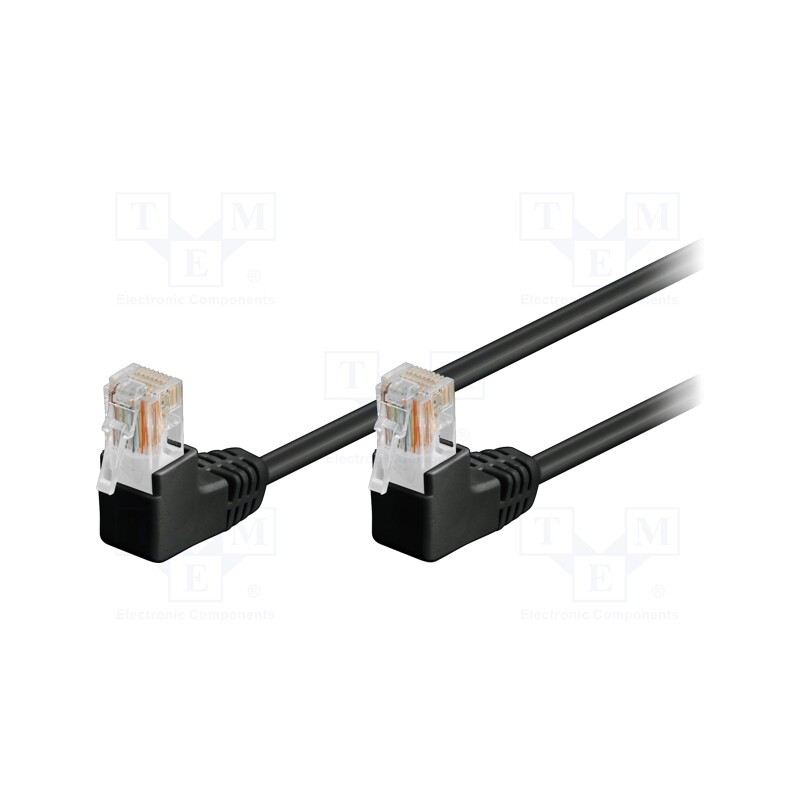 1 pcs x Goobay - 96087 - Patch cord, U/UTP, 5e, stranded, CCA, PVC, black, 2m, 26AWG