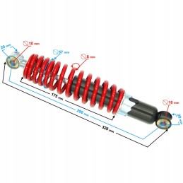 Rear shock absorber red barton atv 110cc