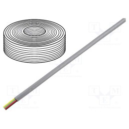 1 m x BQ CABLE - - - Wire, FLRY-B, 1x0.5mm2, stranded, Cu, PVC, yellow-black, 60V, 1.6mm