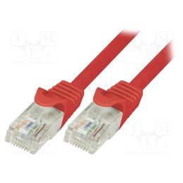 1 pcs x LOGILINK - CP1024U - Patch cord, U/UTP, 5e, stranded, CCA, PVC, red, 0.5m, 26AWG