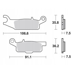 Ham prox pads yamaha yfm 550 grizzly 09 14 front