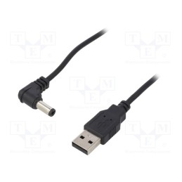 1 pcs x Goobay - 55154 - Cable, USB A plug,DC 5,5/2,5 plug, black, 0.5m, Core: Cu