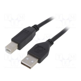 1 pcs x GEMBIRD - CCP-USB2-AMBM-6 - Cable, USB 2.0, USB A plug,USB B plug, gold-plated, 1.8m, black
