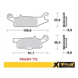 Ham Prox Pads Yamaha YFM 700 Grizzly 07 19 rear