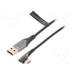 1 pcs x VENTION - COEHG - Cable, USB 2.0, USB A plug,USB C angled plug, nickel plated