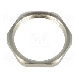 1 pcs x BM GROUP - 2740 - Nut, M40, brass, nickel, 46mm, Thread: metric, Pitch: 1.5