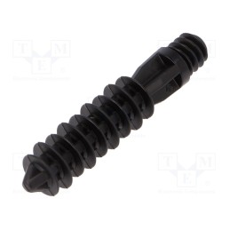 1 pcg x AKS ZIELONKA - 220195 -AS - Peg, black, Cable P-clips, 20pcs, UZP-13-32/BK,UZP-32-65/BK