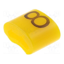 1 pcg x KURANT - MZ-0/8 - Markers, Marking: 8, 1.1÷2.5mm, H: 3mm, A: 6mm, -30÷100°C, leaded