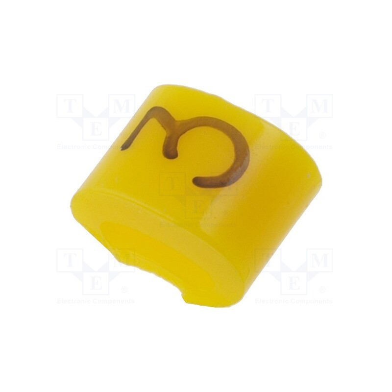 1 pcg x KURANT - MZ-0/3 - Markers, Marking: 3, 1.1÷2.5mm, H: 3mm, A: 6mm, -30÷100°C, leaded