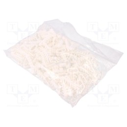 1 pcg x PAWBOL - H.7316 - Holder, white, for flat cable,YDYp 5x2,5, 100pcs, USMP 5, 6÷7mm
