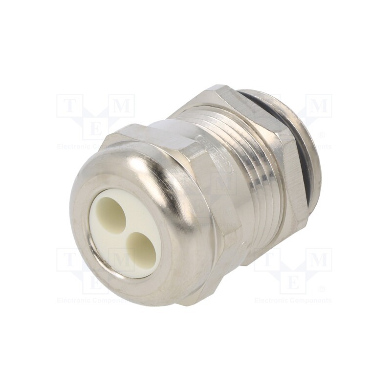 1 pcs x HUMMEL - 1.697.2003.50 - Cable gland, multi-hole, M20, 1.5, IP65, brass, Holes no: 2, 5mm