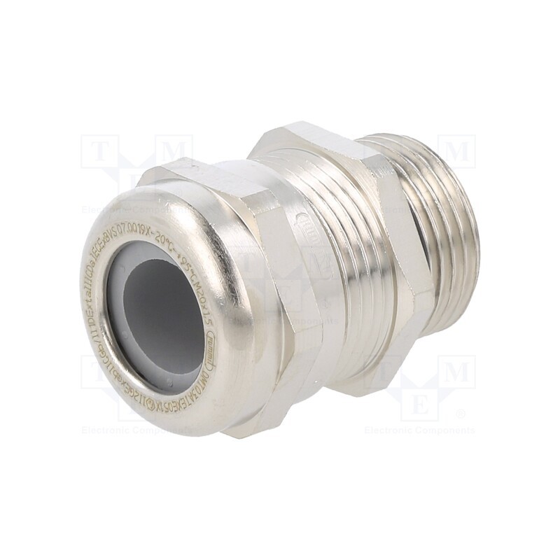 1 pcs x HUMMEL - 1.610.2016.31 - Cable gland, with long thread, M20, 1.5, IP68, brass, HSK-M-Ex