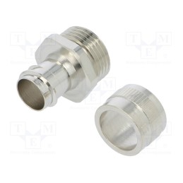 1 pcs x ANAMET EUROPE - 256.017.0 - Straight terminal connector, Thread: metric,inside, brass, IP40