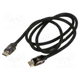 1 pcs x ART - KABH AL-01 - Cable, HDMI 1.4, HDMI plug,both sides, textile, 1.5m, black