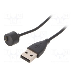 1 pcs x AKYGA - AK-SW-14 - Cable: for smartwatch charging, 0.5m, Xiaomi Mi Band 5, black, 1A