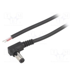 1 pcs x BQ CABLE - DC.CAB.4201.0150 - Cable, 2x0.5mm2, wires,DC 5,5/2,1 plug, angled, black, 1.5m