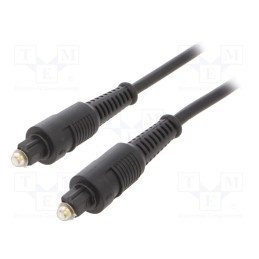 1 pcs x GEMBIRD - CC-OPT-2M - Cable, Toslink plug,both sides, 2m, black, Øcable: 5mm