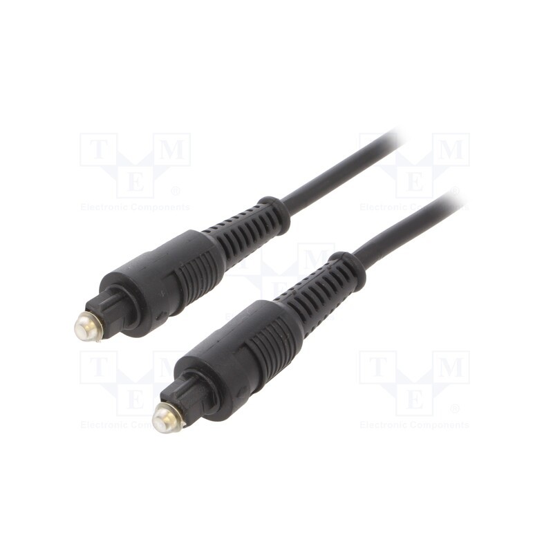 1 pcs x GEMBIRD - CC-OPT-2M - Cable, Toslink plug,both sides, 2m, black, Øcable: 5mm