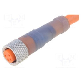 1 pcs x LUMBERG AUTOMATION - RKMV 4-07/10 M - Connection lead, M8, PIN: 4, straight, 10m, plug, 60VAC, 4A, -25÷80°C