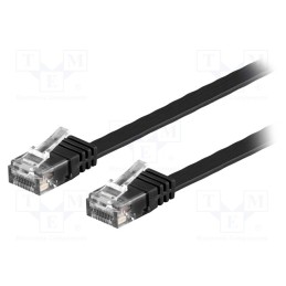 1 pcs x Goobay - 95387 - Patch cord, U/UTP, 6, stranded, Cu, PVC, black, 5m, 32AWG