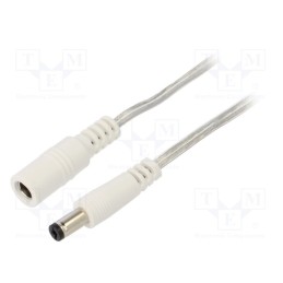 1 pcs x BQ CABLE - DC.EXT.8210.0300 - Cable, 2x0.5mm2, DC 5,5/2,1 plug,DC 5,5/2,1 socket, straight