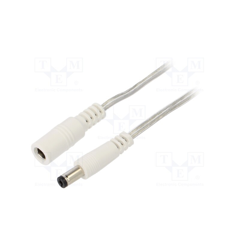 1 pcs x BQ CABLE - DC.EXT.8210.0300 - Cable, 2x0.5mm2, DC 5,5/2,1 plug,DC 5,5/2,1 socket, straight