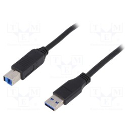 1 pcs x LOGILINK - CU0024 - Cable, USB 3.0, USB A plug,USB B plug, nickel plated, 2m, black