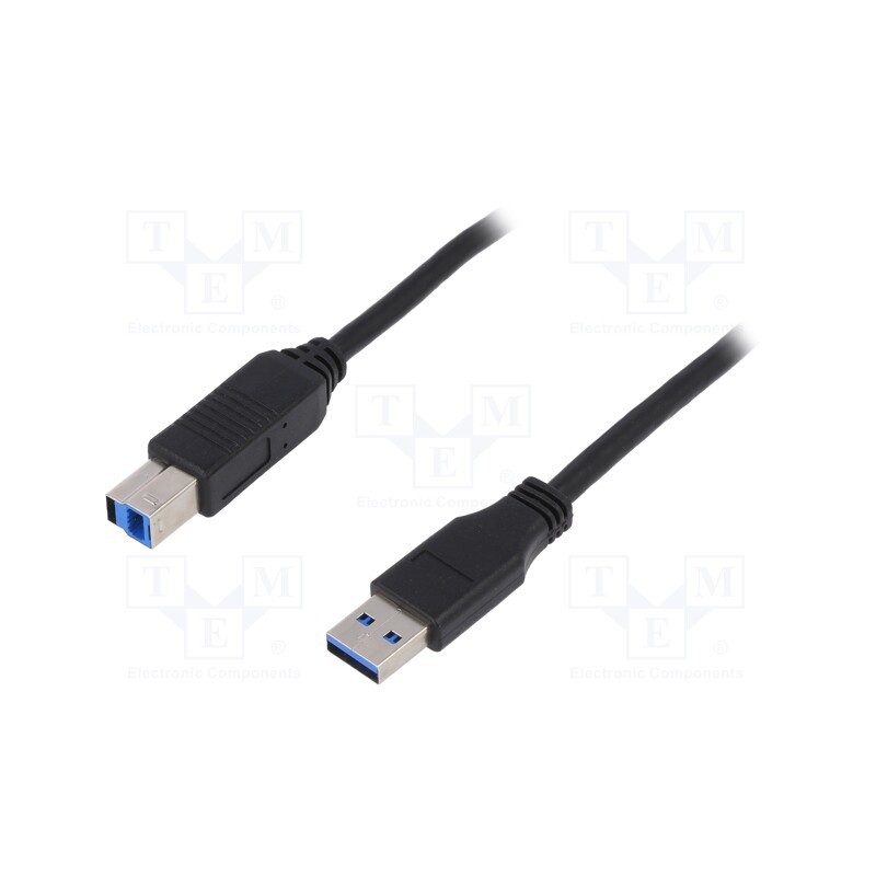 1 pcs x LOGILINK - CU0024 - Cable, USB 3.0, USB A plug,USB B plug, nickel plated, 2m, black