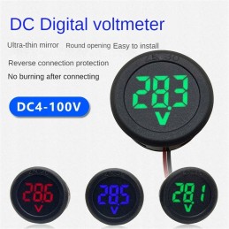 DC 5 100v panel voltmeter, mix of 3 colors