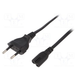 1 pcs x LOGILINK - CP145 - Cable, CEE 7/16 (C) plug,IEC C7 female, 3m, black, 2.5A, 250V