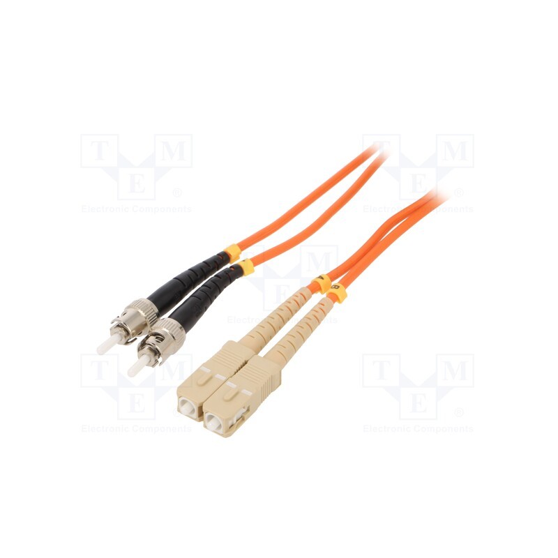 1 pcs x GEMBIRD - CFO-STSC-OM2-5M - Fiber patch cord, OM2, SC/UPC,ST/UPC, 5m, Optical fiber: 50/125um