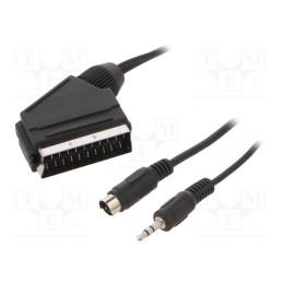 1 pcs x GEMBIRD - CCV-4444-5M - Cable, DIN mini 4pin plug,Jack 3.5mm 3pin plug,SCART plug, 5m