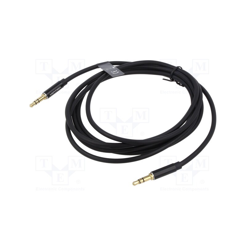 1 pcs x VENTION - BAXBI - Cable, Jack 3.5mm 3pin plug,both sides, 3m, Plating: gold-plated