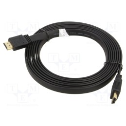 1 pcs x Goobay - 61280 - Cable, HDCP 2.2,HDMI 2.0,flat, HDMI plug,both sides, PVC, 3m