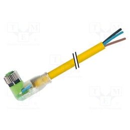 1 pcs x MURR ELEKTRONIK - 7000-08121-0300750 - Connection lead, M8, PIN: 3, angled, 7.5m, plug, 30VAC, 4A, -40÷80°C