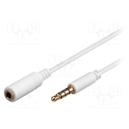 1 pcs x Goobay - 62361 - Cable, Jack 3.5mm 4pin socket,Jack 3,5mm 4pin plug, 1.5m, white