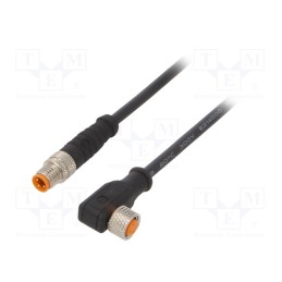 1 pcs x LUTRONIC - 0810 0806 03 L1 300 2M - Connection lead, M8, PIN: 3, 2m, plug, 4A, -25÷80°C, PUR, IP67, 30VDC