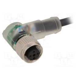 1 pcs x LAPP - AB-C4-5,0PUR-M12FA-3L - Connection lead, M12, PIN: 4, angled, 5m, plug, 24VAC, 4A, -25÷80°C