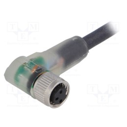 1 pcs x LAPP - AB-C3-5,0PUR-M8FA-2L - Connection lead, M8, PIN: 3, angled, 5m, plug, 60VAC, 4A, -25÷80°C