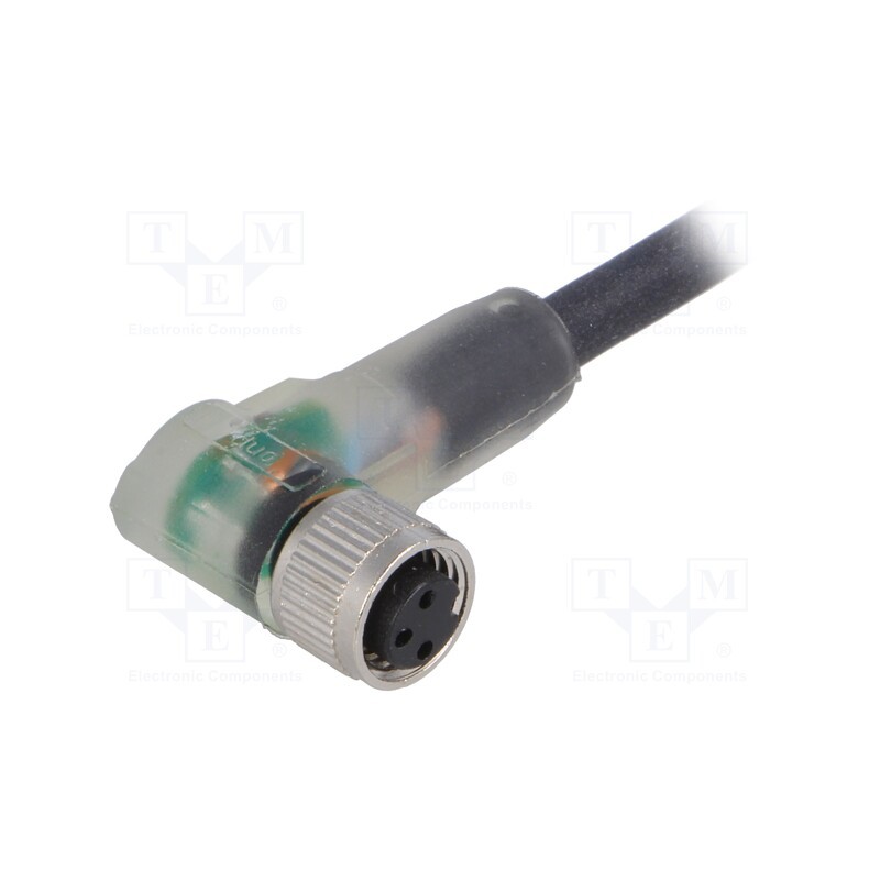 1 pcs x LAPP - AB-C3-5,0PUR-M8FA-2L - Connection lead, M8, PIN: 3, angled, 5m, plug, 60VAC, 4A, -25÷80°C
