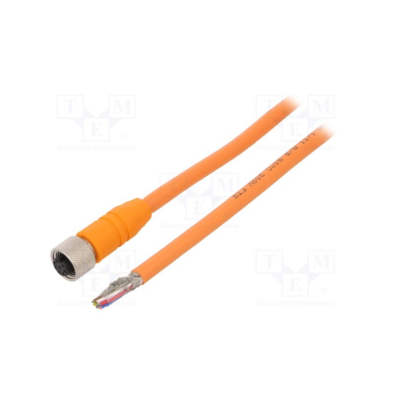 1 pcs x LUMBERG AUTOMATION - RKTS 8-184/2 M - Connection lead, M12, PIN: 8, straight, 2m, plug, 30VAC, 4A, -25÷80°C