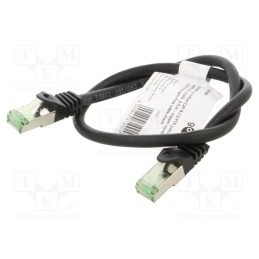 1 pcs x Goobay - 61092 - Patch cord, S/FTP, Cat 8.1, stranded, Cu, LSZH, black, 0.5m, 26AWG