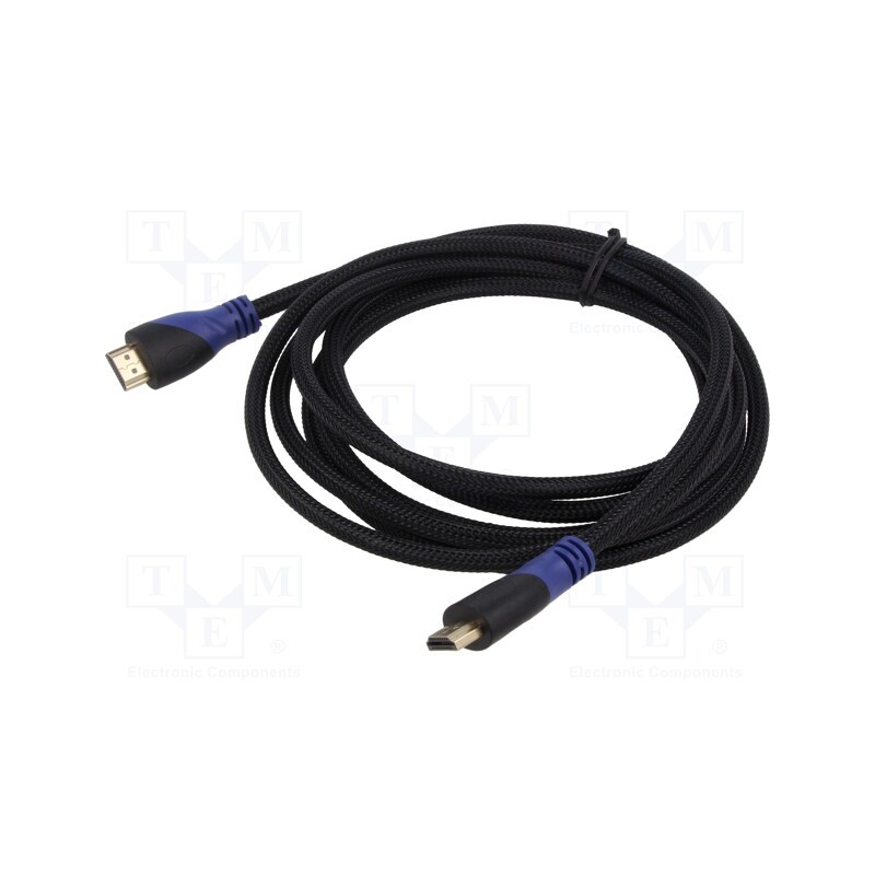 1 pcs x SAVIO - SAVKABELCL-07 - Cable, HDMI 1.4, HDMI plug,both sides, Len: 3m, black, 30AWG
