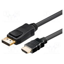 1 pcs x Goobay - 51956 - Cable, DisplayPort 1.1, DisplayPort plug,HDMI plug, PVC, 1m